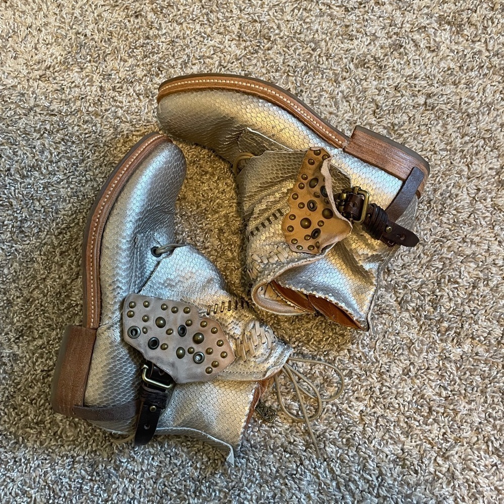 A.S.98 Riverbed Combat Boots Metallic Size 37 us size 6.5/7 - Picture 5 of 12